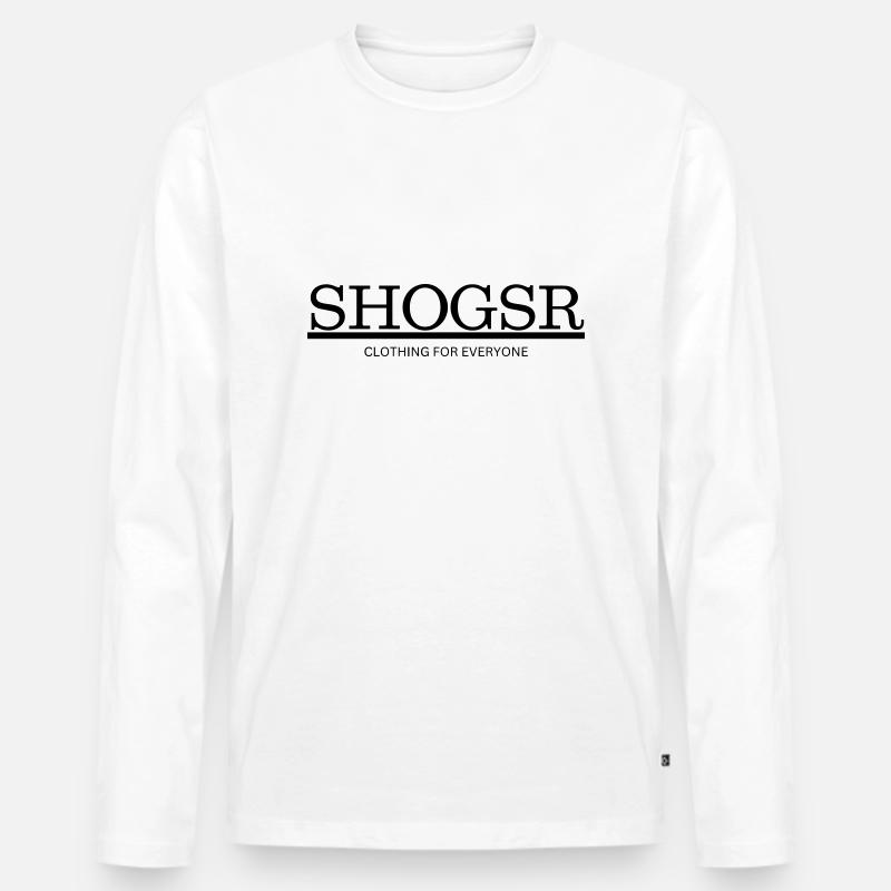 SHOGSR - Männer Premium Bio Langarmshirt - Weiß