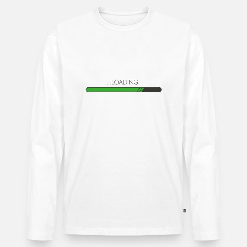 Loading... - Männer Premium Bio Langarmshirt - Weiß