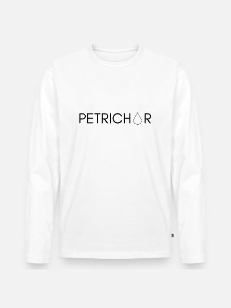 PETRICHOR - Männer Premium Bio Langarmshirt - Weiß