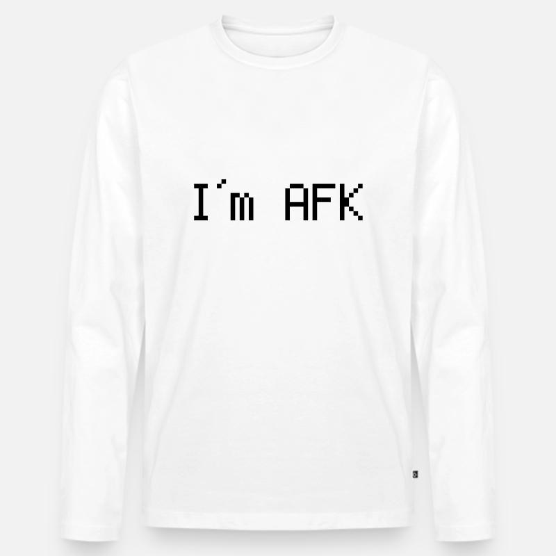 I´m afk - Männer Premium Bio Langarmshirt - Weiß