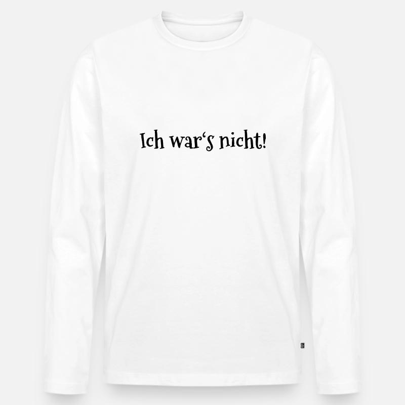 Ich war's nicht! - Männer Premium Bio Langarmshirt - Weiß