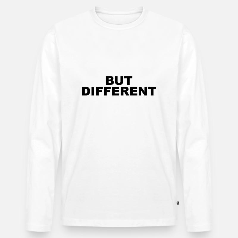 Same Same but different - Männer Premium Bio Langarmshirt - Weiß