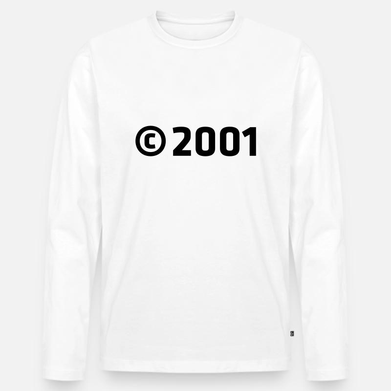 Copyright 2001 - Männer Premium Bio Langarmshirt - Weiß