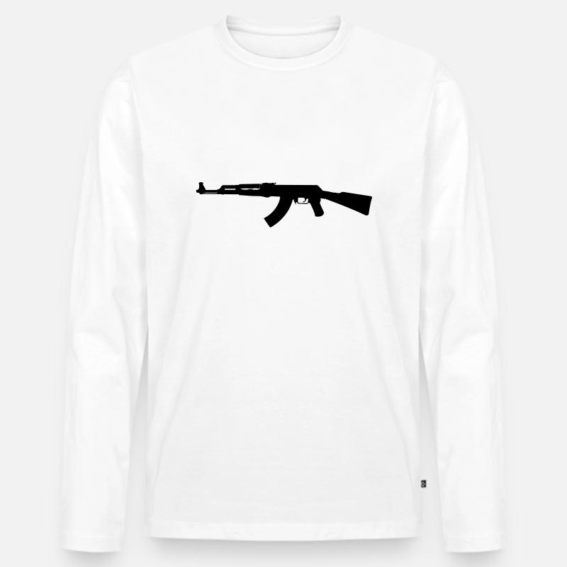 ak47 - Männer Premium Bio Langarmshirt - Weiß