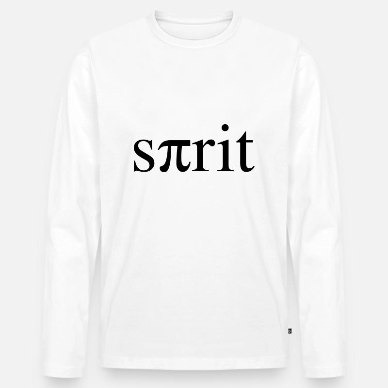 spirit - Männer Premium Bio Langarmshirt - Weiß