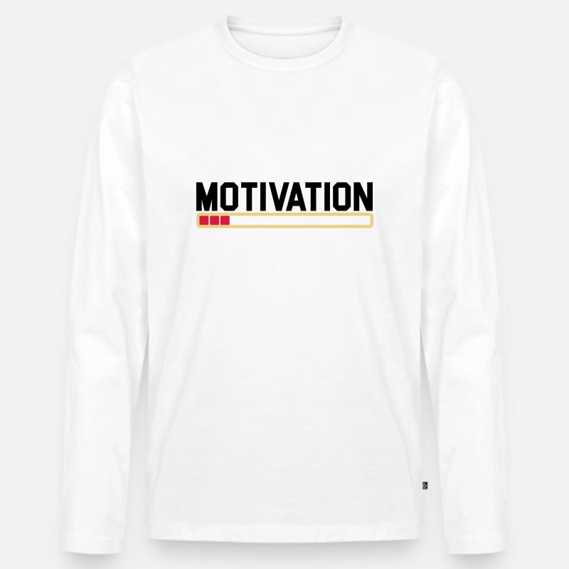 Keine Motivation - Männer Premium Bio Langarmshirt - Weiß