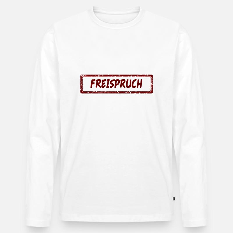 Freispruch Unschuldig Nicht Schuldig Geschenk - Männer Premium Bio Langarmshirt - Weiß