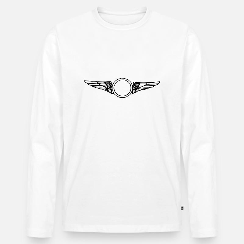 wing_vec_1 de - Männer Premium Bio Langarmshirt - Weiß