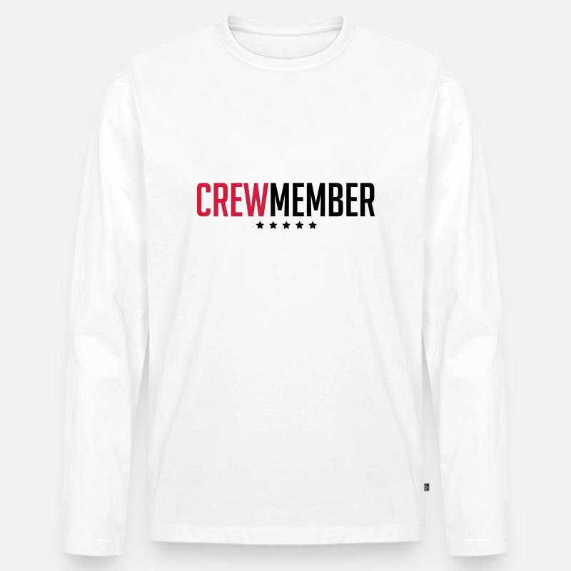 crew_member_gy2 - Männer Premium Bio Langarmshirt - Weiß