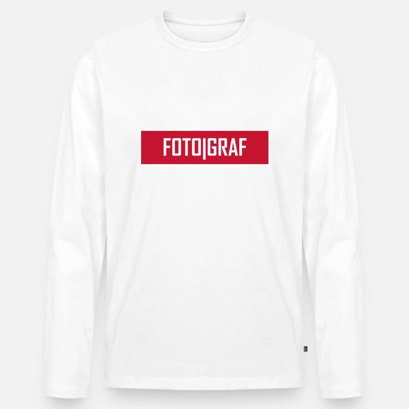Fotograf - Männer Premium Bio Langarmshirt - Weiß