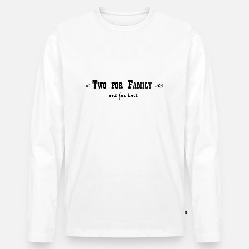 TFF - one for love - Männer Premium Bio Langarmshirt - Weiß