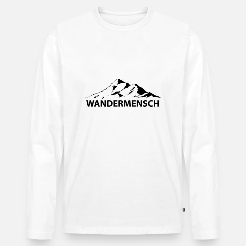 Wandermensch - (6) - Männer Premium Bio Langarmshirt - Weiß