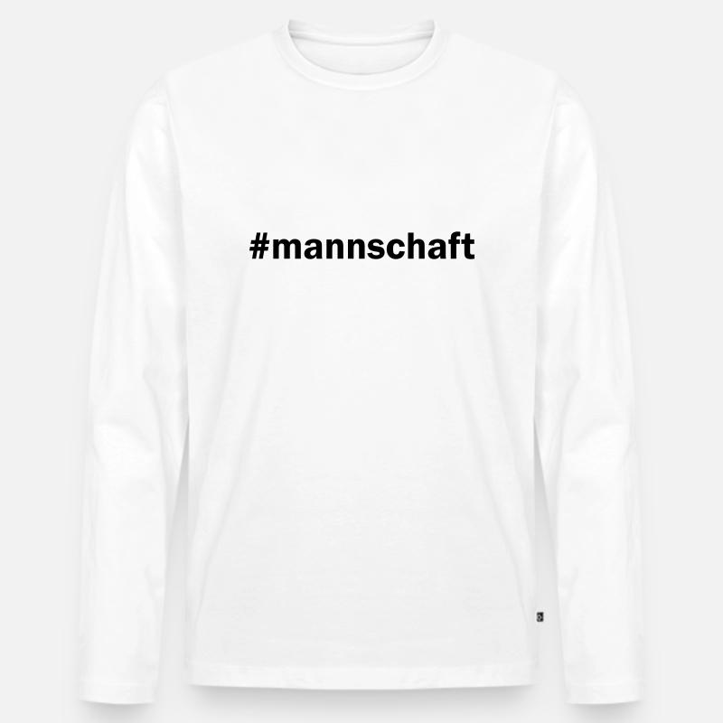 #mannschaft Mannschaft - Männer Premium Bio Langarmshirt - Weiß