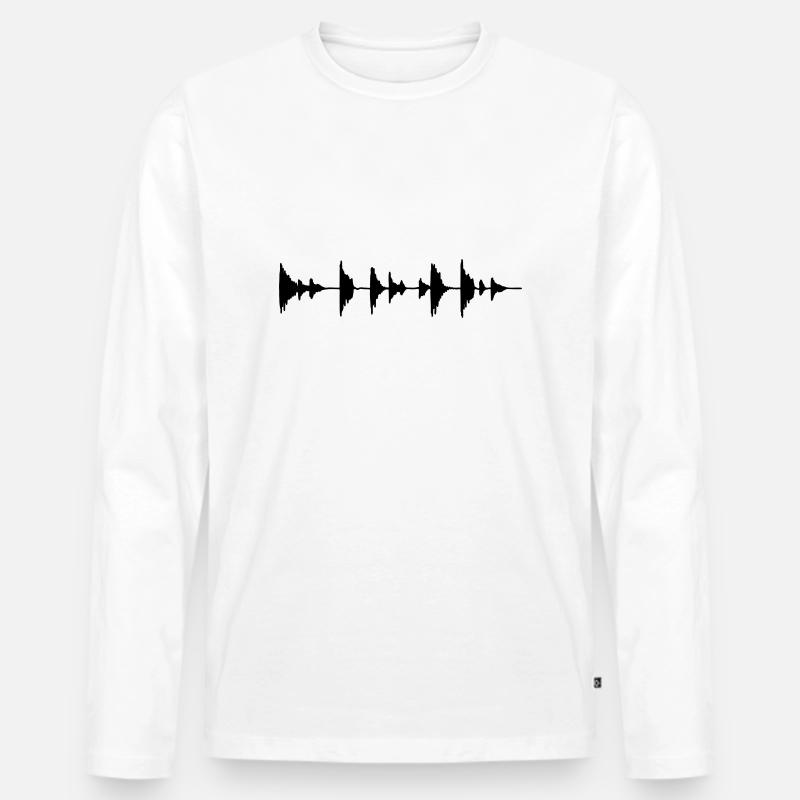 Waveform - Sample - Drumloop - Men's Premium Organic Long Sleeve Shirt - white