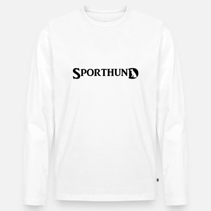 Sporthund - Männer Premium Bio Langarmshirt - Weiß