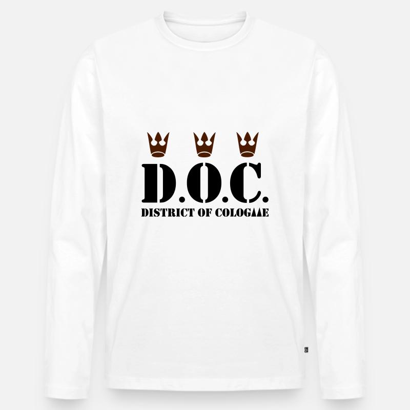 D.O.C. - District of Cologne - Männer Premium Bio Langarmshirt - Weiß
