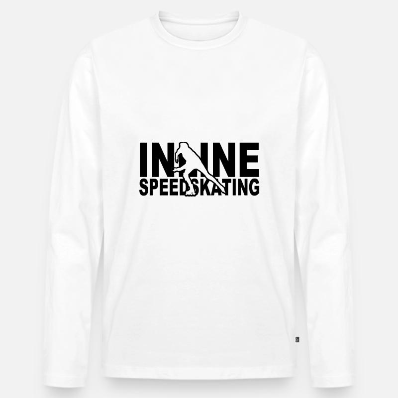 Inline-Speedskating - Männer Premium Bio Langarmshirt - Weiß