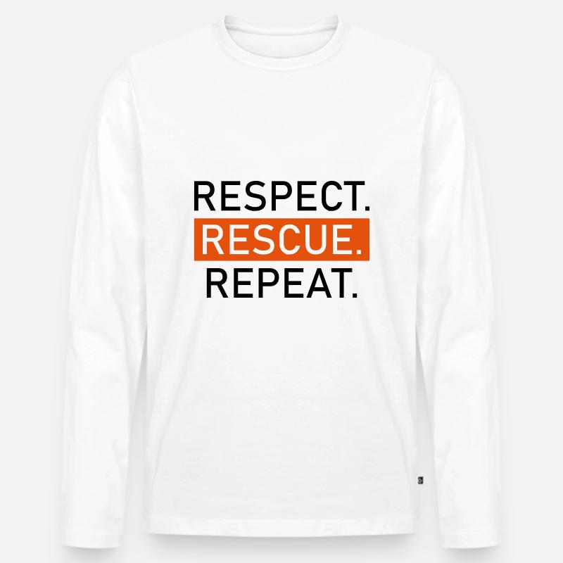 Tierschutz - Männer Premium Bio Langarmshirt - Weiß