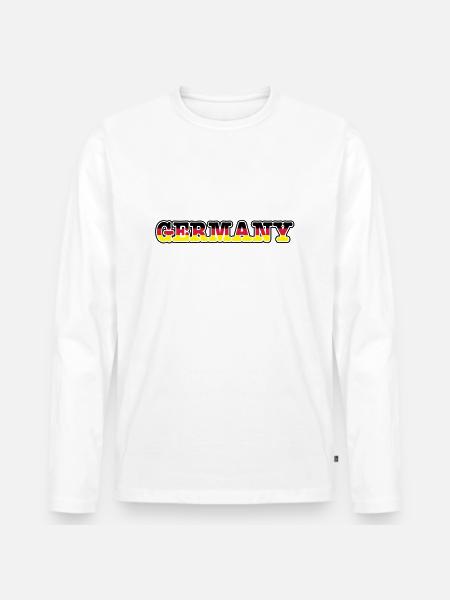 germany - Männer Premium Bio Langarmshirt - Weiß