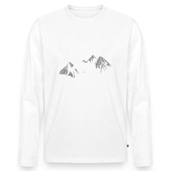 mammoth - Men's Premium Organic Long Sleeve Shirt - white - Front - Nico (187cm)