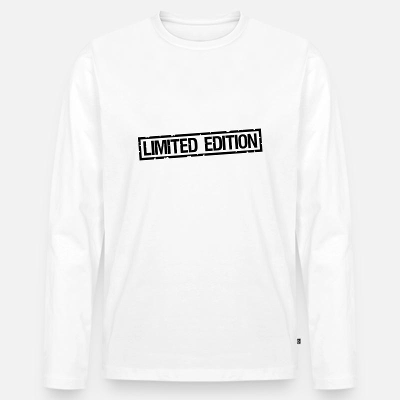 Limited Edition Print - Männer Premium Bio Langarmshirt - Weiß
