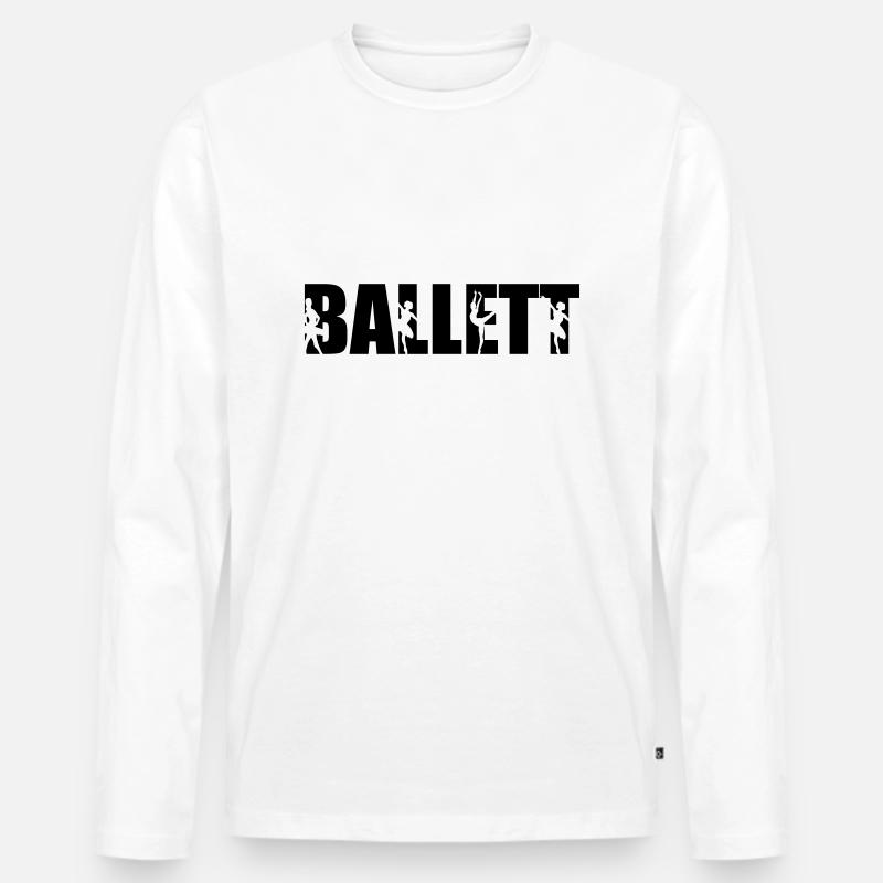 (ballett) - Männer Premium Bio Langarmshirt - Weiß