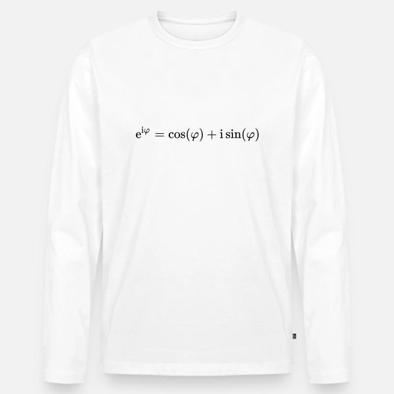 Eulersche Identitaet - Männer Premium Bio Langarmshirt - Weiß