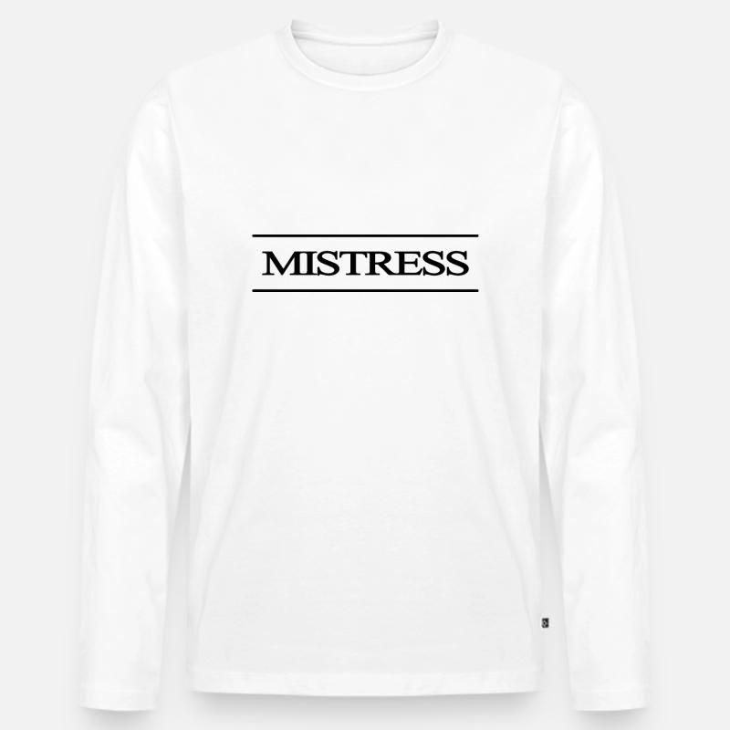 Herrin oder BDSM-Domina - Männer Premium Bio Langarmshirt - Weiß