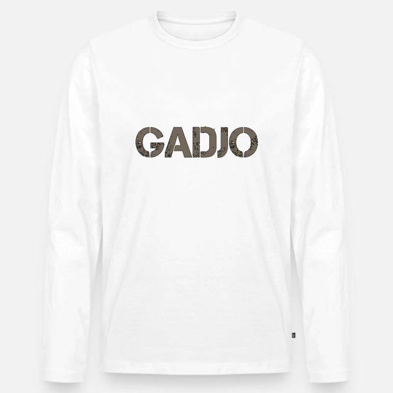 Gadjo - Männer Premium Bio Langarmshirt - Weiß