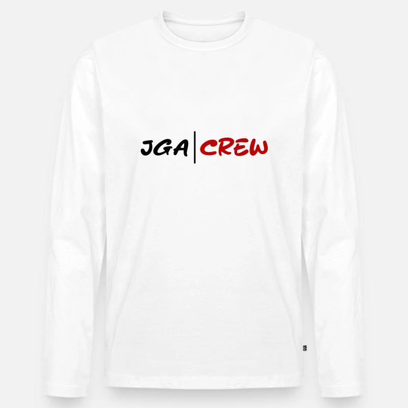 Jga Crew Junggesellenabschied - Männer Premium Bio Langarmshirt - Weiß