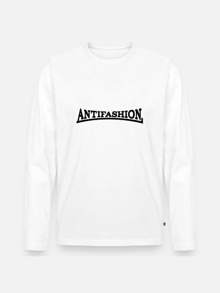 Antifashion - Männer Premium Bio Langarmshirt - Weiß