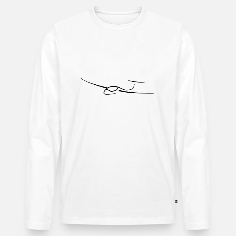 Glider - Männer Premium Bio Langarmshirt - Weiß