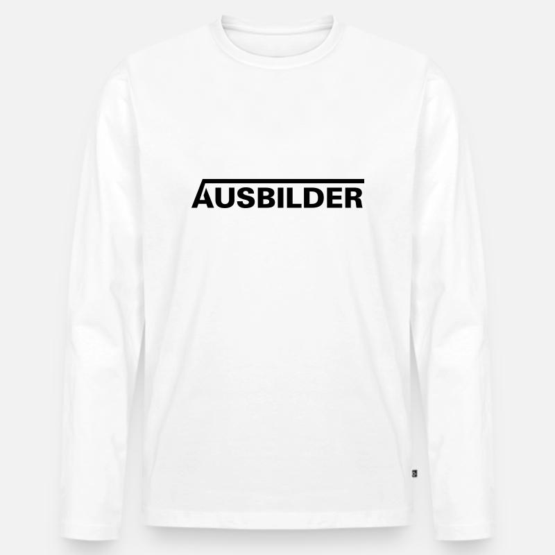 Ausbilder - Männer Premium Bio Langarmshirt - Weiß