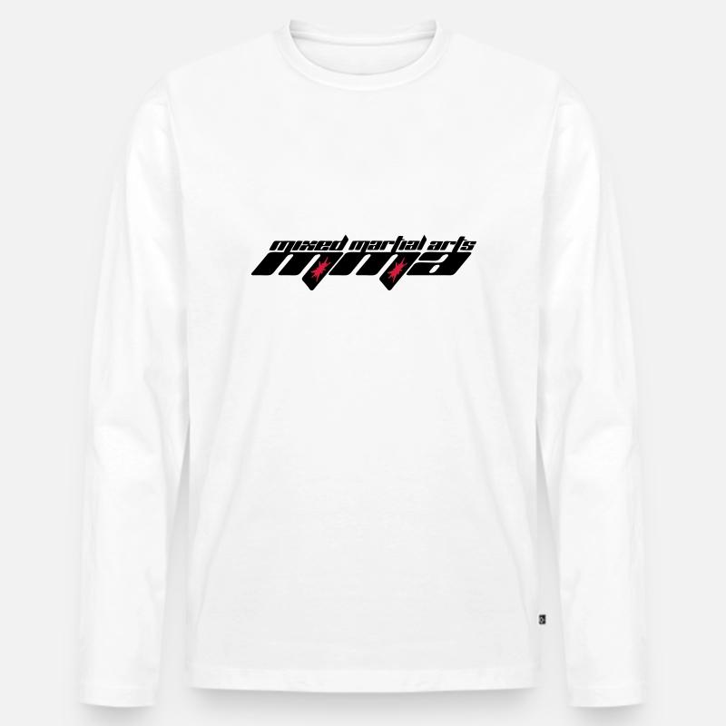 Mixed Martial Arts Logo - Männer Premium Bio Langarmshirt - Weiß