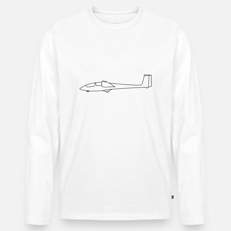 ASK21 - Männer Premium Bio Langarmshirt - Weiß