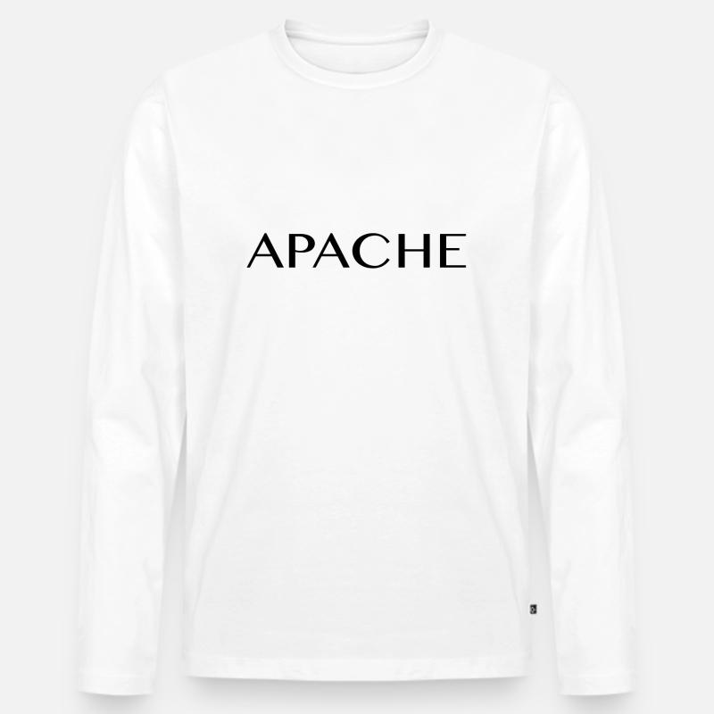 Apache - Männer Premium Bio Langarmshirt - Weiß
