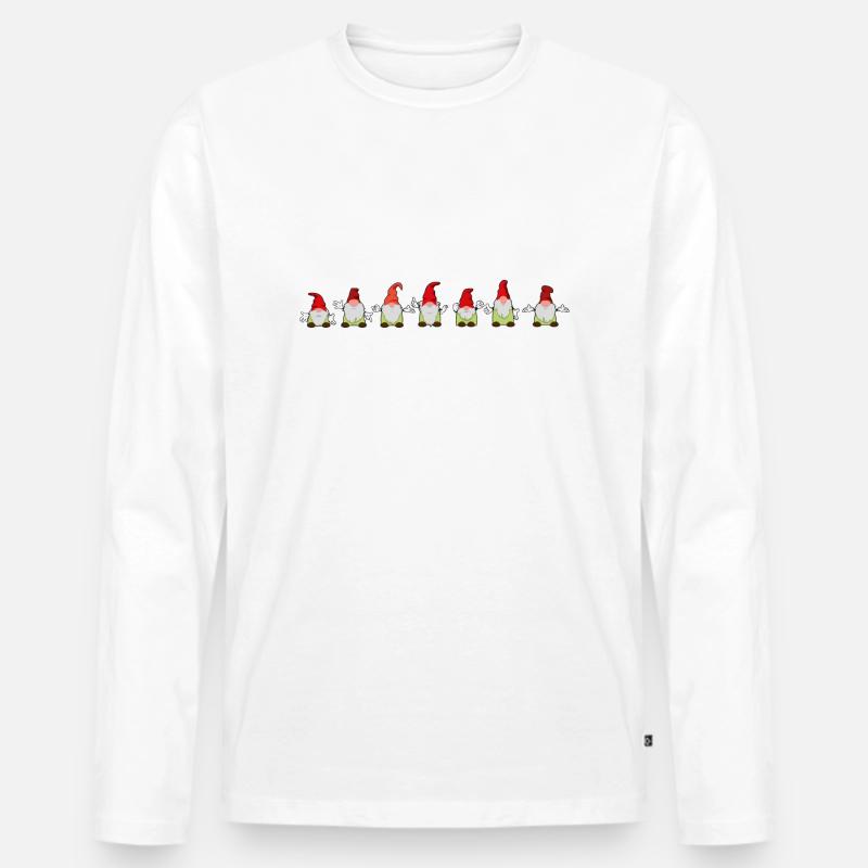 7 Gartenzwerge - Männer Premium Bio Langarmshirt - Weiß