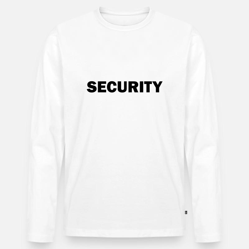 Security - Männer Premium Bio Langarmshirt - Weiß