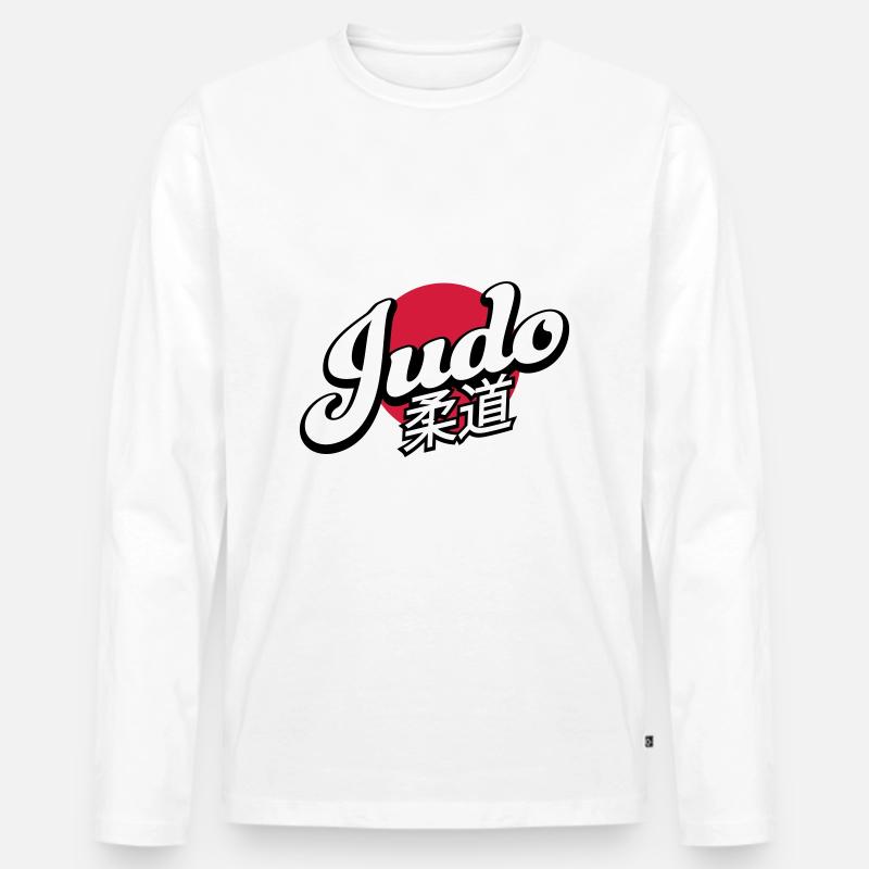 Judo - Männer Premium Bio Langarmshirt - Weiß