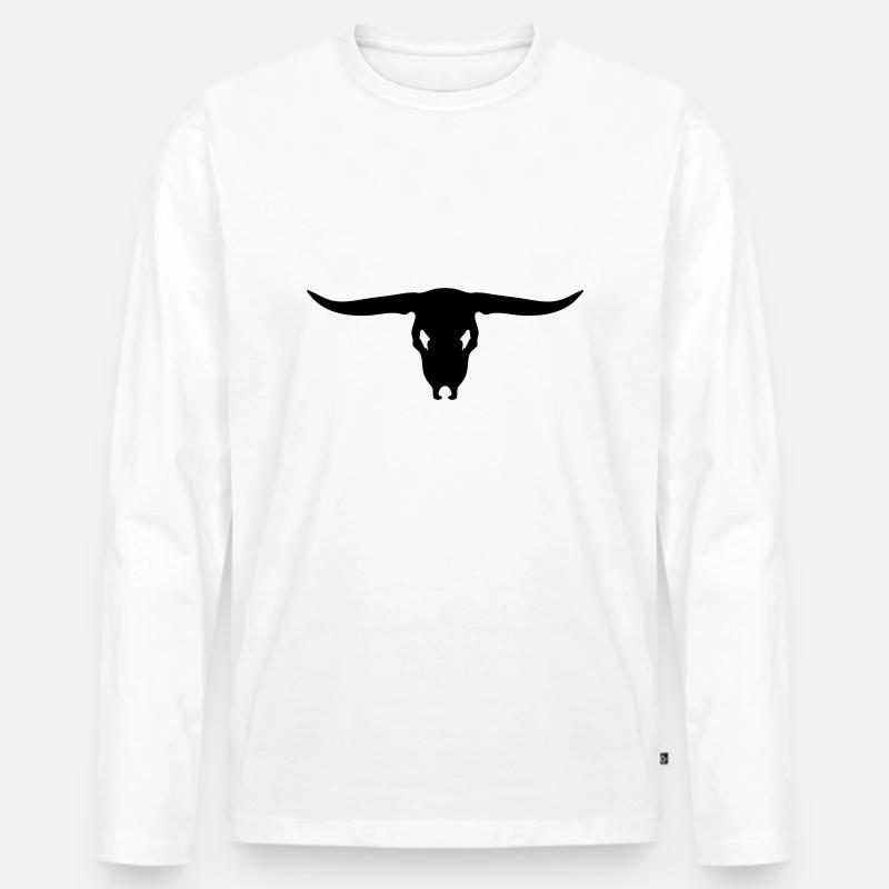 Schädel eines Bullen - Männer Premium Bio Langarmshirt - undefined