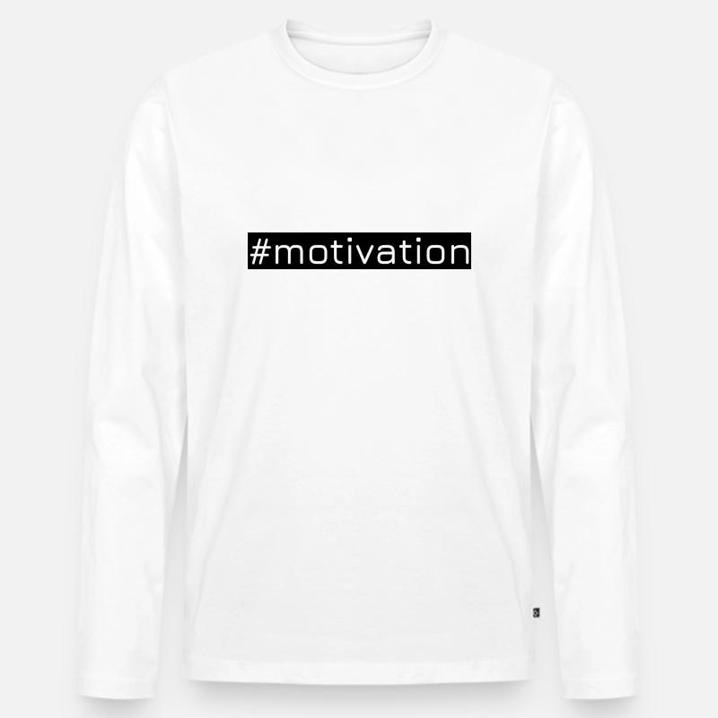 #motivation - Männer Premium Bio Langarmshirt - Weiß