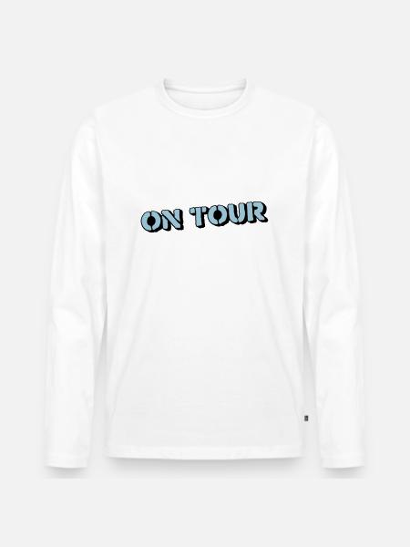 on tour - Männer Premium Bio Langarmshirt - Weiß
