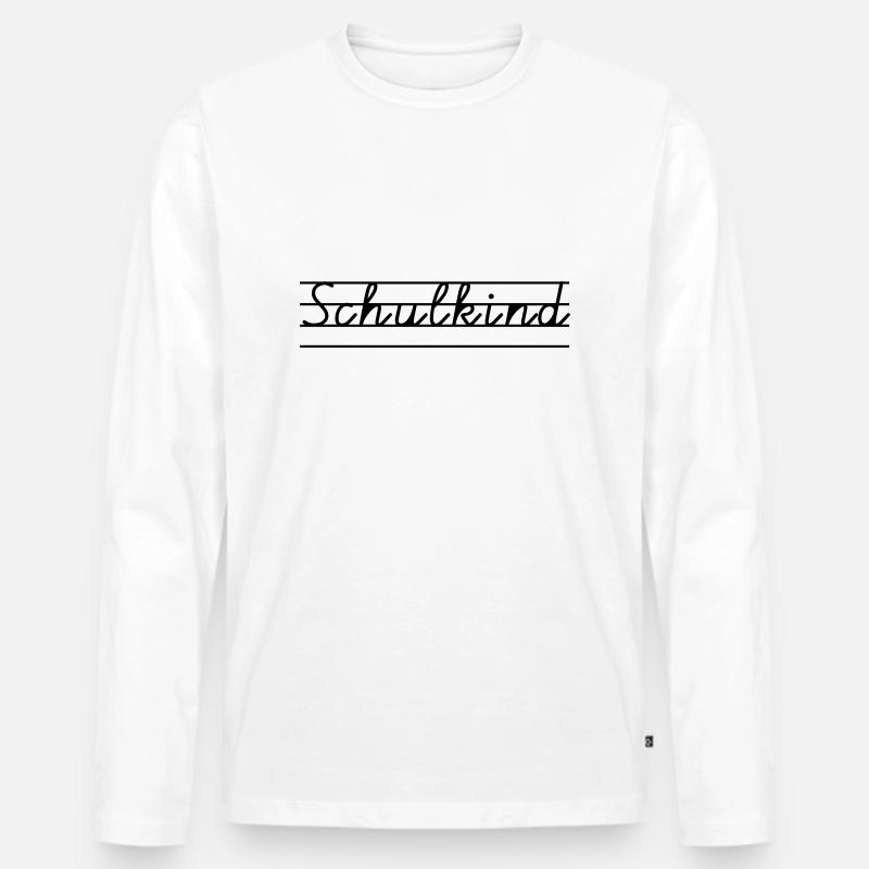 Endlich ABC Schütze - Männer Premium Bio Langarmshirt - Weiß
