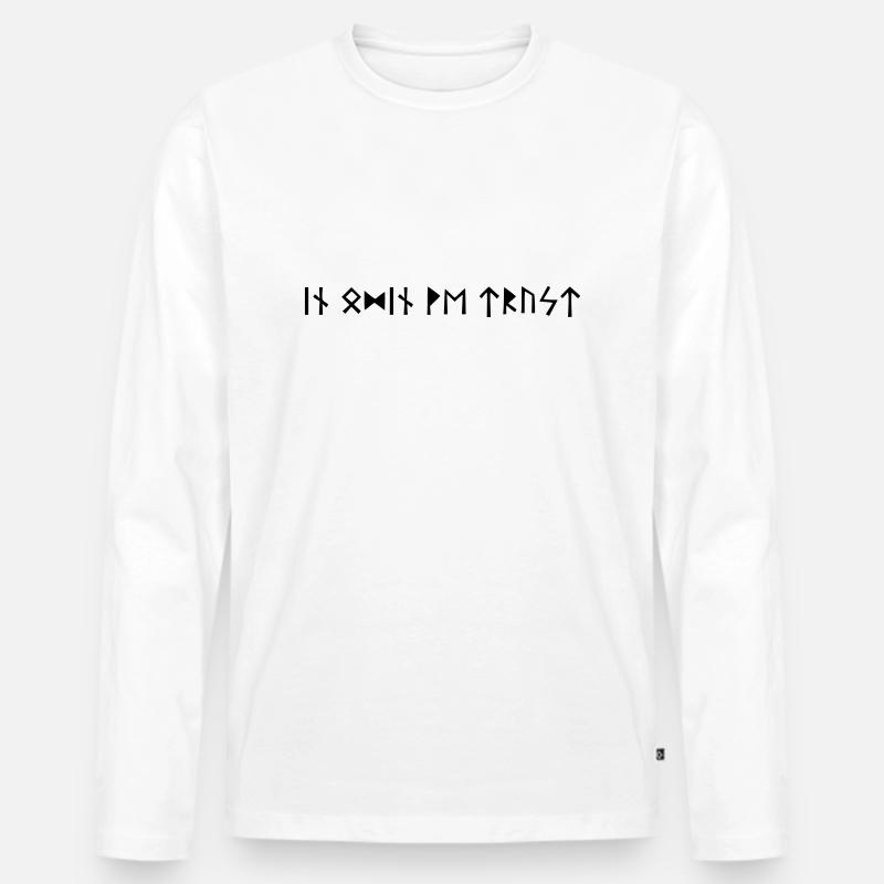 In Odin We Trust - Männer Premium Bio Langarmshirt - Weiß