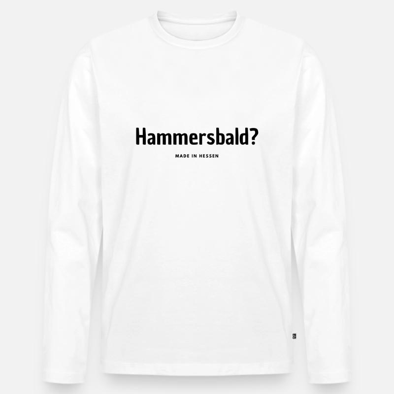 Hammesbald! - Männer Premium Bio Langarmshirt - Weiß