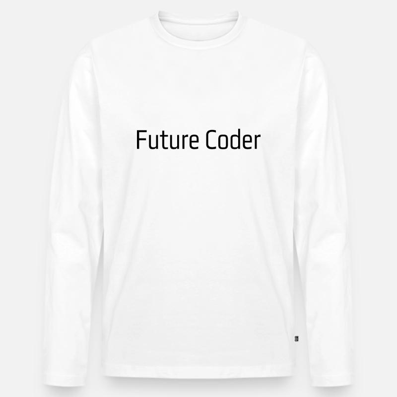 Future Coder - Men's Premium Organic Long Sleeve Shirt - white