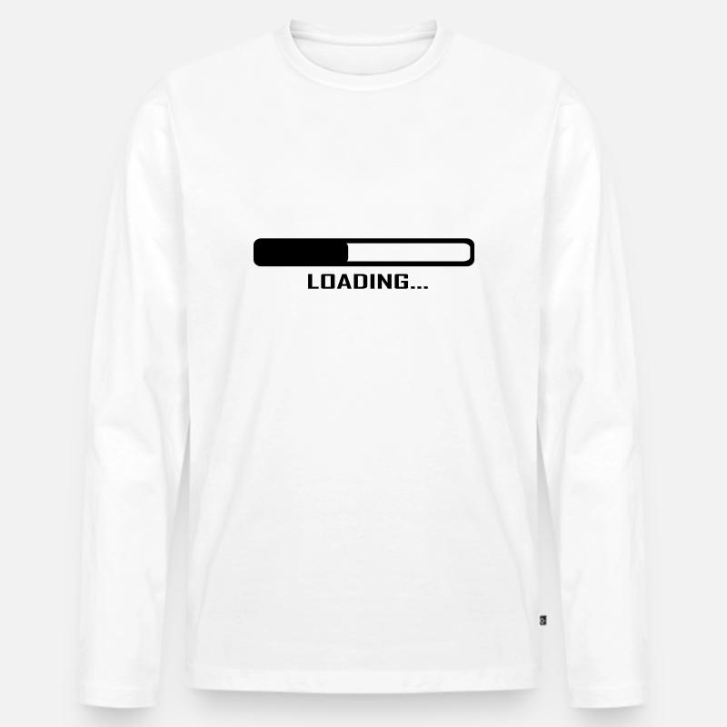 Loading Bar - Computer - Men's Premium Organic Long Sleeve Shirt - white