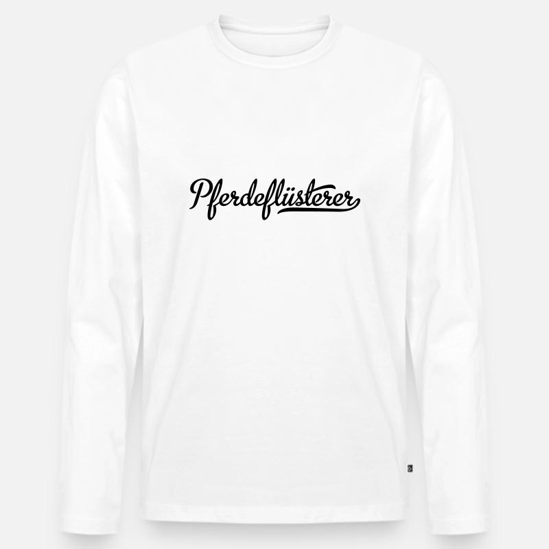 Pferdeflüsterer - Männer Premium Bio Langarmshirt - Weiß