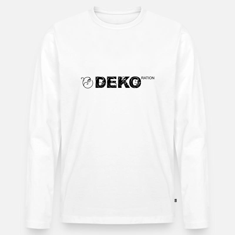 Dekoration - Männer Premium Bio Langarmshirt - Weiß