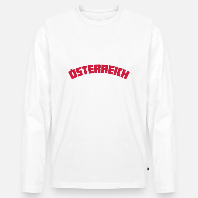 oesterreich - Männer Premium Bio Langarmshirt - Weiß